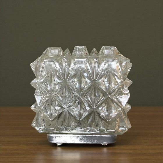 Image 1 of Lámpara de techo o pared rectangular pequeña de cristal, empotrada o de pared