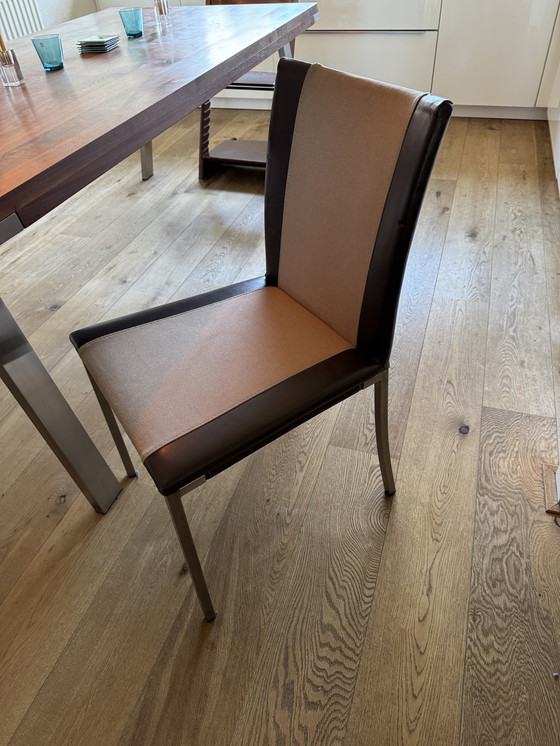 Image 1 of 6 chaises de salle à manger Bert Plantagie en revêtement duo