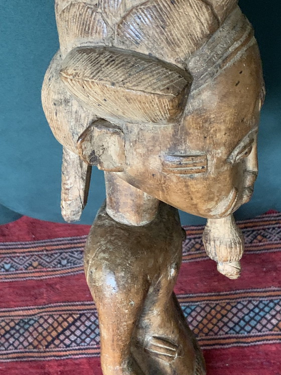 Large Baoulé Ancestor Statue, 63cm, Antique Wooden Sculpture (photo 23 of 30)