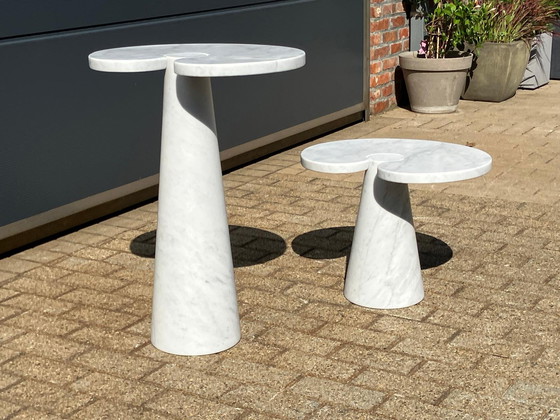 Image 1 of 2x Table d'appoint Eros Angelo Mangiarotti marbre de Carrare