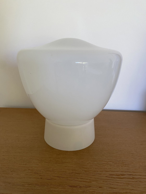 Image 1 of Minimalistische Opaline Plafondlamp Art Deco - Vintage, jaren 1930