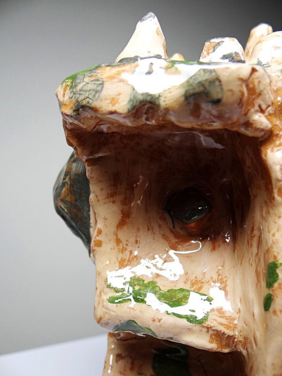 Image 1 of Modern anthropomorphic sculpture in glazed terracotta, vintage 1970s-2000s