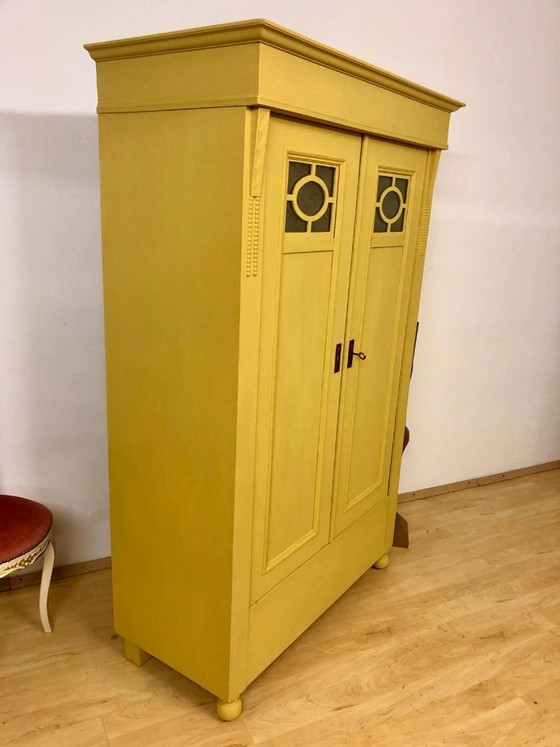 Image 1 of Simple Art Nouveau cabinet, antique wardrobe, country-style cabinet circa 1910 / shabby chic.