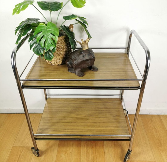 Image 1 of Vintage serving trolley, trolley, drinks trolley, sixties plant table