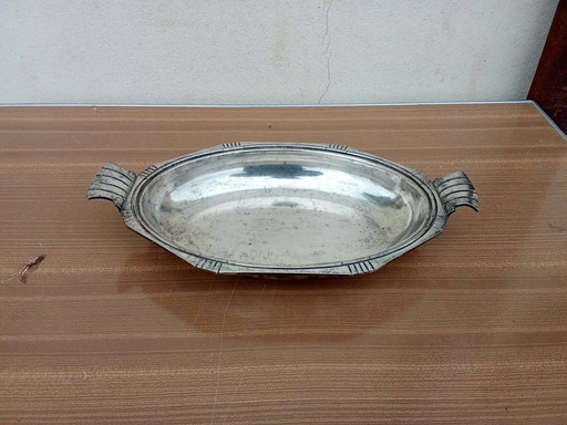 Plat creux à deux anses art déco. Vers 1930