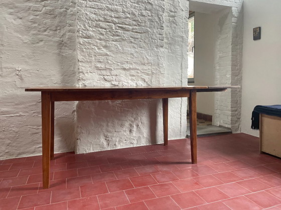 oude Franse eettafel met aanzetblad, houten penverbindingen – Wood (photo 15 of 27)
