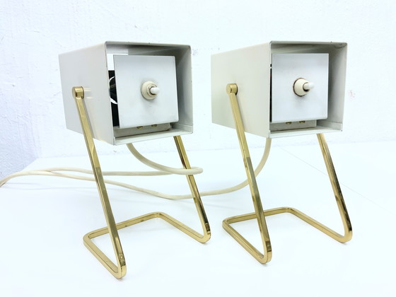 Image 1 of 2 Kaiser Leuchten Cube Lamps Minimalist Table Lamps 60s Design