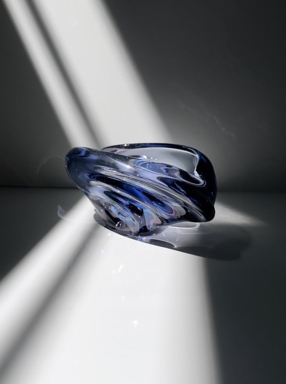 Jaroslav Beránek para Škrdlovice “Andromeda” Cenicero artístico de vidrio n.° 5637, 1956 – Cuencos, Glass (photo 5 of 5)