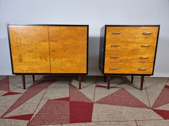Image 1 of Vintage Brown Cabinets, 1970s
