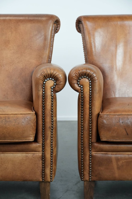 Image 1 of 2 poltrone vintage in pelle di pecora