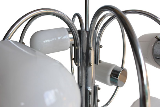 Image 1 of Lampada a sospensione in stile Space Age cromata, anni '70