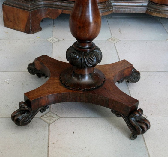 Image 1 of Historische theedoos, antieke Engelse theedoos uit de tijd van George II en Willem IV, 19e-eeuwse kabinetskast