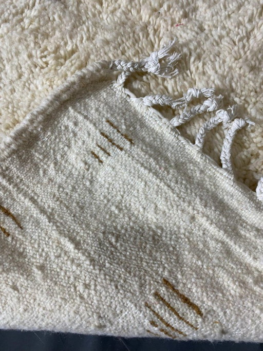 Alfombra de pelo largo hecha a mano Beni Ourain 200CMX100CM