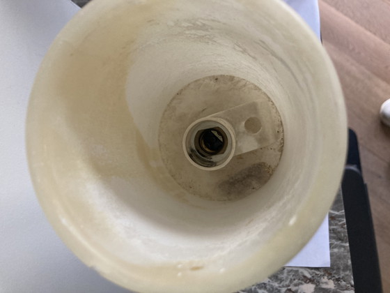 Alabaster table lamp marble vintage fixer-upper – Stone (photo 6 of 7)