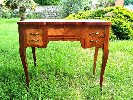 Coiffeuse Style Louis XV en Marqueterie