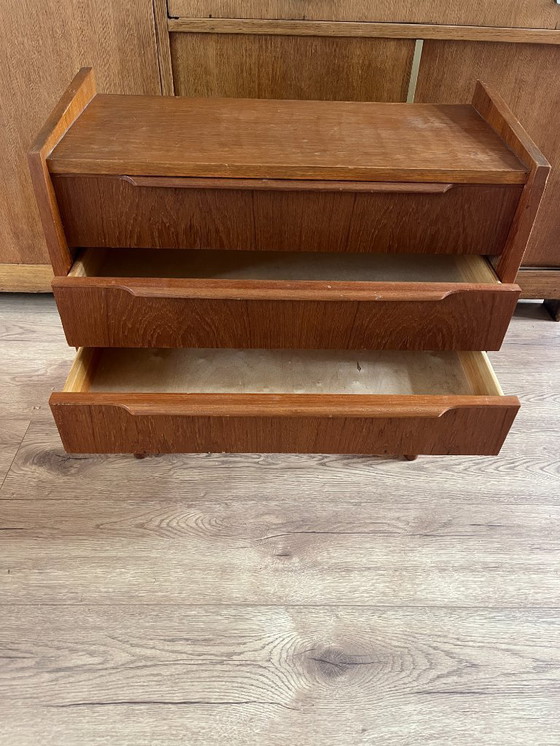 Image 1 of Vintage Danish teak drawer with beautiful handles