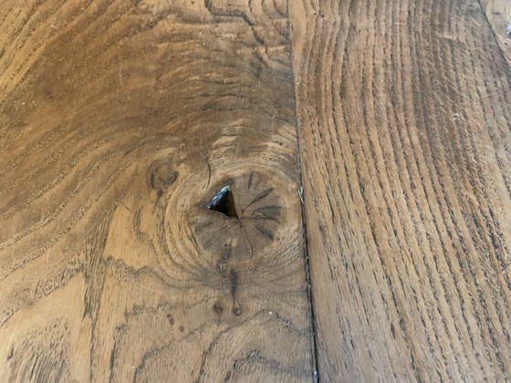 French Antique Walnut Side Table – Brass, Wood (photo 6 of 15)