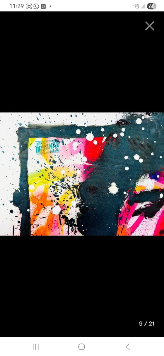 Mikko (Spain) - Pop art - Maradonna on Coca-Cola Pattern - signed with COA, Paintings & Drawings, Canvas (photo 8 of 9)