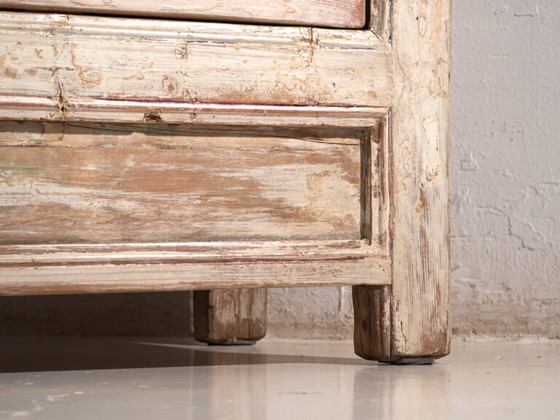 Antique painted sideboard in pine wood – China, circa 1900 – Sideboard cabinet, Iron (photo 22 of 40)