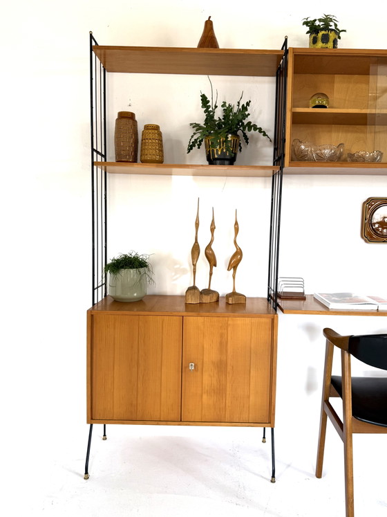Vintage Freestanding Modular Wall System, Köch Möbel ‘60 – Wall cabinet, Wood, Glass (photo 4 of 15)
