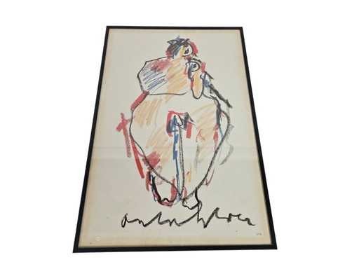 Anton Heyboer - Madonna col Bambino - serigrafia - Edizione limitata - 1990