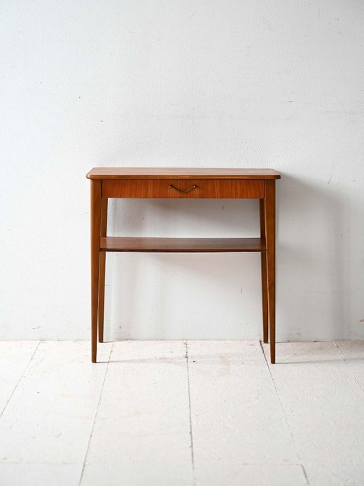 Comodino scandinavo vintage in teak Björkås Möbelfabrik