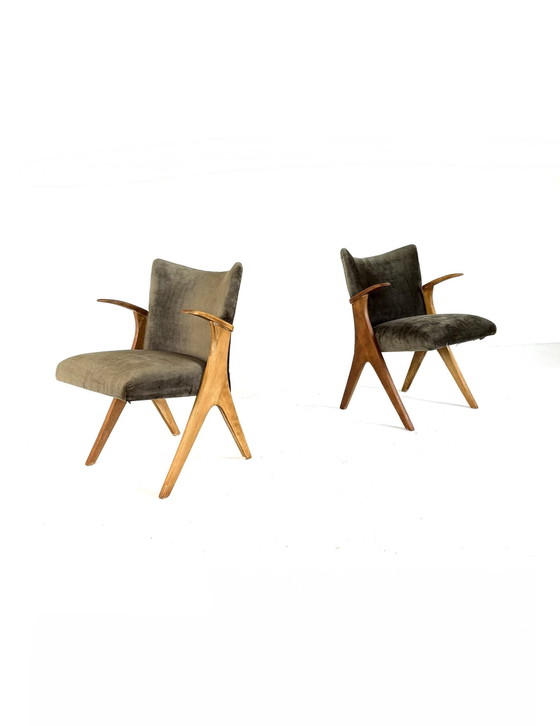 Image 1 of 2x vintage Penguin armchairs, Carl Sasse, Casala '60