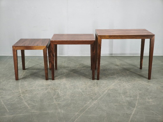 Image 1 of Tables gigognes Severin Hansen pour Haslev, Danemark, années 1960
