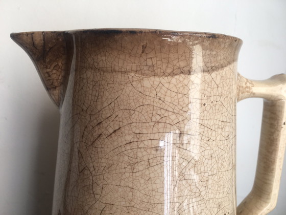 Image 1 of Brocca XXL in ceramica Creil e Montereau 1894/1920 Art Deco