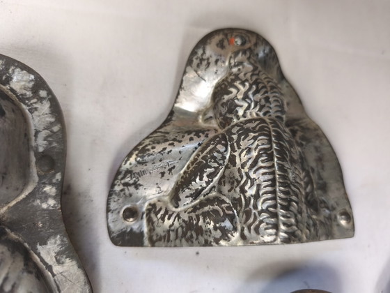 Image 1 of Complete lot of 4 antique designer chocolate molds