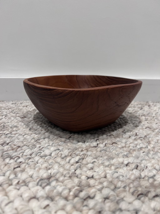 Bol en teck vintage des années 1960