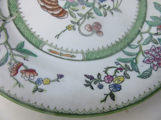 Antique Chinese Rose Plate Marked Fabricado em Macau, 22.5 cm Diameter – Tableware, Porcelain (photo 9 of 9)