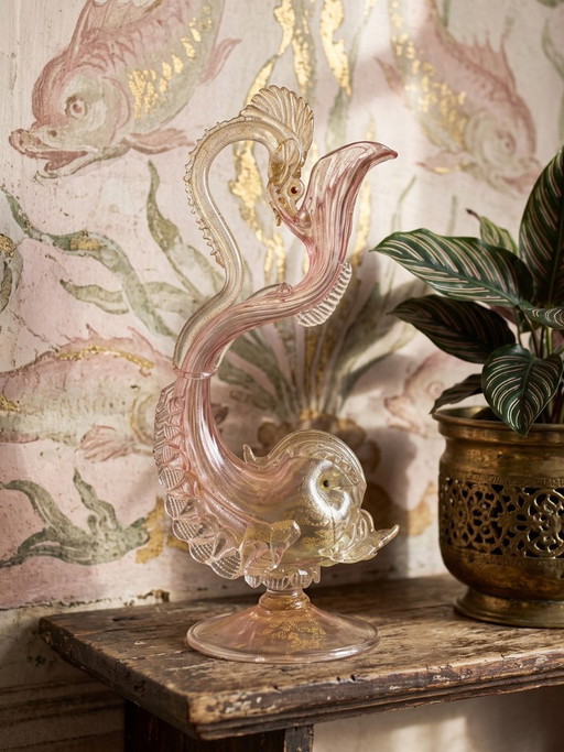 Dolfijn Aiguière van Antonio Salviati in Murano glas, 19e eeuw – glaskunst (photo 2 of 15)