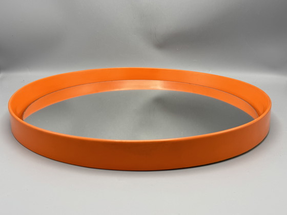 Image 1 of Specchio vintage Space Age - classico del design arancione degli anni '70
