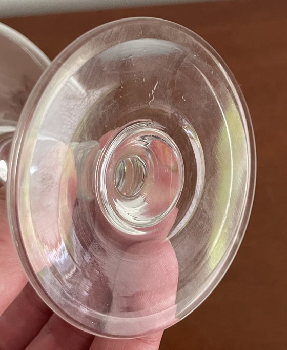 Image 1 of Vier Champagnergläser aus geschliffenem Kristall im Art-Deco-Stil