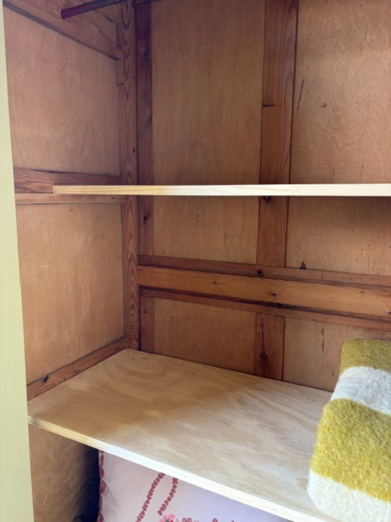 Antique vintage wardrobe, restyled, with mirrors, Wood, Green (photo 10 of 17)