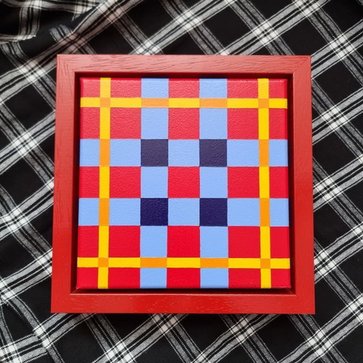 Modernes, zeitgenössisches Gemälde, farbenfroh, 25 x 25 cm