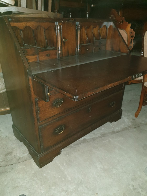 Image 1 of Secrétaire anglaise antique Rac