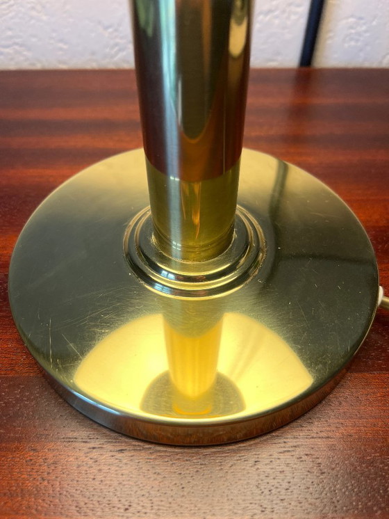 Image 1 of Lampada in ottone Bauhaus/Art Decó di WSB anni '70, lampada a fungo in ottone vintage