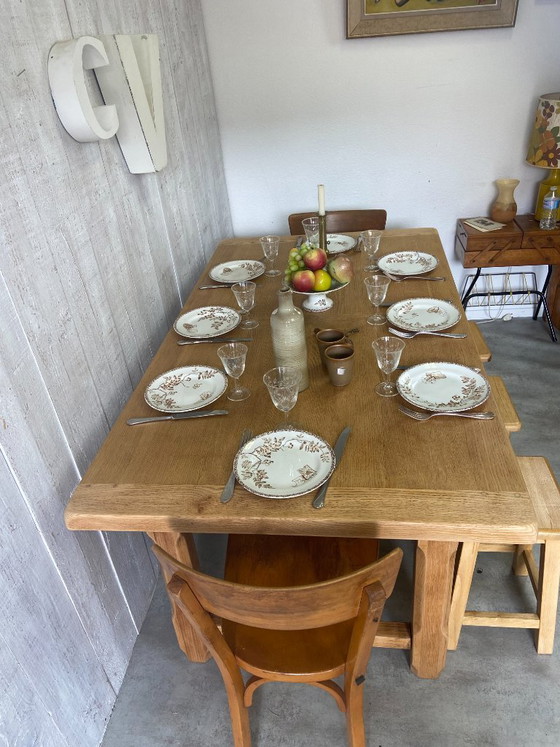 Image 1 of Oak farmhouse table 160x90cm