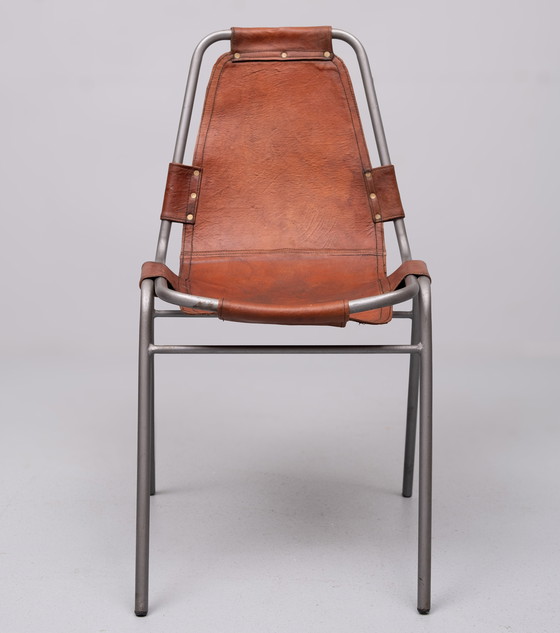 Image 1 of 4x “Les Arcs” Chairs selected by Charlotte Perriand – 1970S