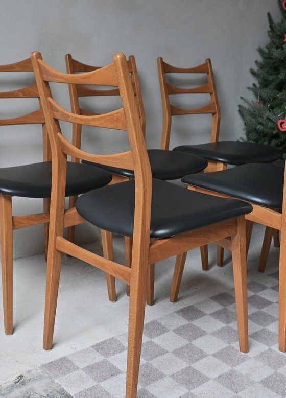 Image 1 of Set vintage di 6 sedie da pranzo Baehre Mignon