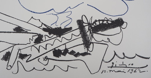 Pablo Picasso: Dove of the Future, Signed Lithograph – lithos zeefdrukken, Paper (photo 2 of 6)