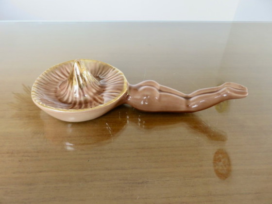 Image 1 of Rare cendier "PIN UP" en céramique du sud est de la France, vintage, 50's 60's