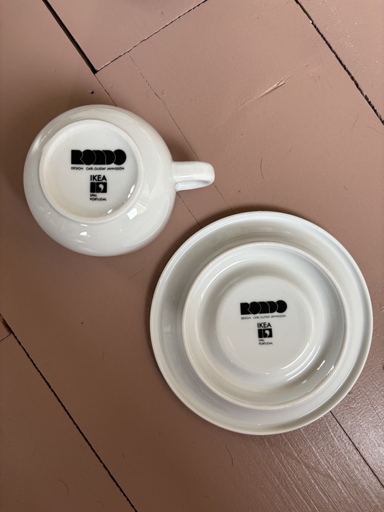 Image 1 of 10x IKEA 'Rondo' cup and saucer