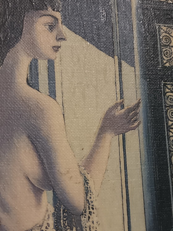 Hand-painted Reproduction P. Delvaux – Paintings & Drawings, Wood, Canvas (photo 9 of 10)