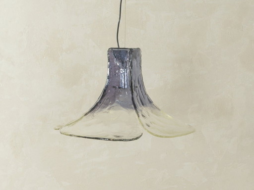Lampada da soffitto in vetro di Murano, Carlo Nason, Mazzega, anni '70, Vintage