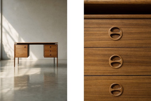 Vintage Mid-Century Danish Modern Teak Desk by Arne Vodder for GV Møbler, 1960s – bureau, Wood (photo 2 of 19)