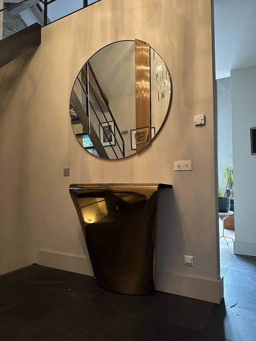 Espejo Titian de oro rosa de Kelly Hoppen Decor