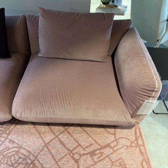 Divano modulare in velluto a coste rosa, COR, Divani modulari, Modern (foto 5 di 5)